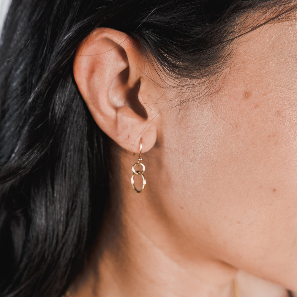 Sisters earrings closeup