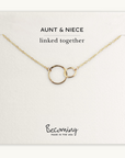 Aunt & Niece Necklace - Linked Circles