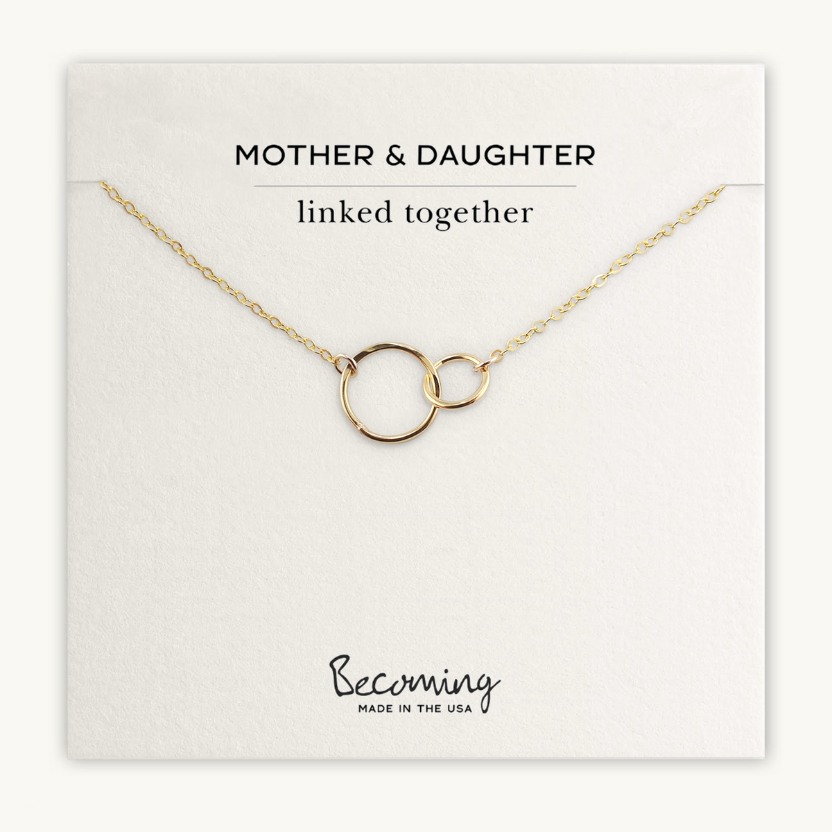 Mother Daughter Linked Circle Necklace – Meaningful Family Jewelry