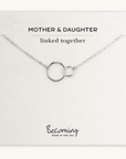 Mother & Daughter Necklace - Linked Circles