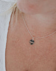 Badass necklace on model
