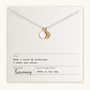 Count My Blessings Necklace by Becoming Jewelry, displayed on a card titled "becoming," made in the USA.