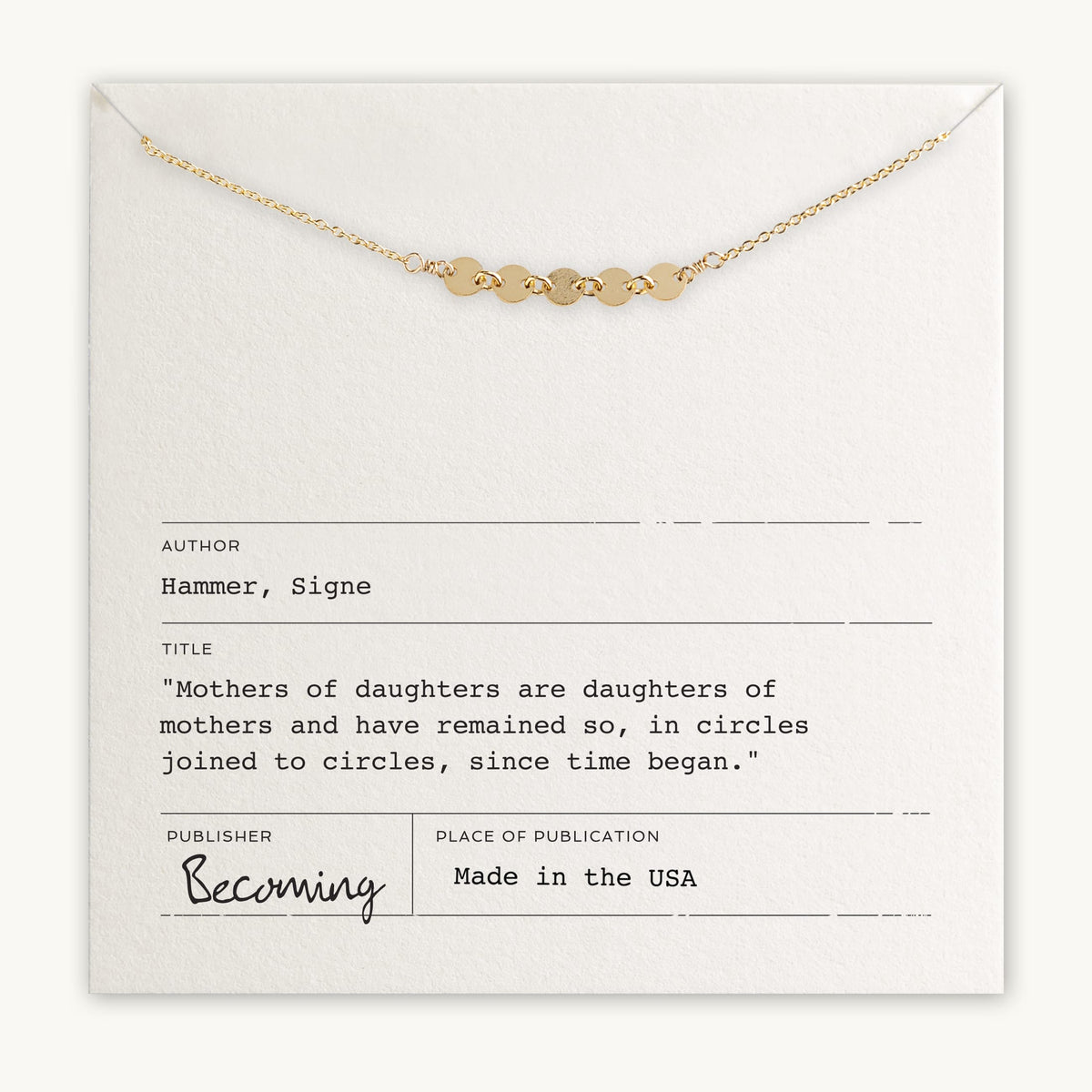 【お得】daughters jewelry necklace Mother Daughter Signe Hammer Necklace - Meaningful Family Jewelry