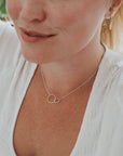 Mother necklace on model