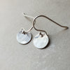 Hammered Disc Drop Earrings, tiny