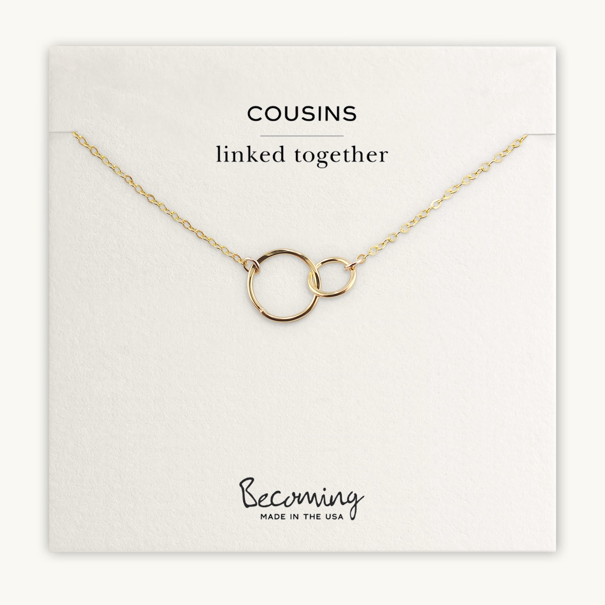 Cousins Necklace - Linked Circles