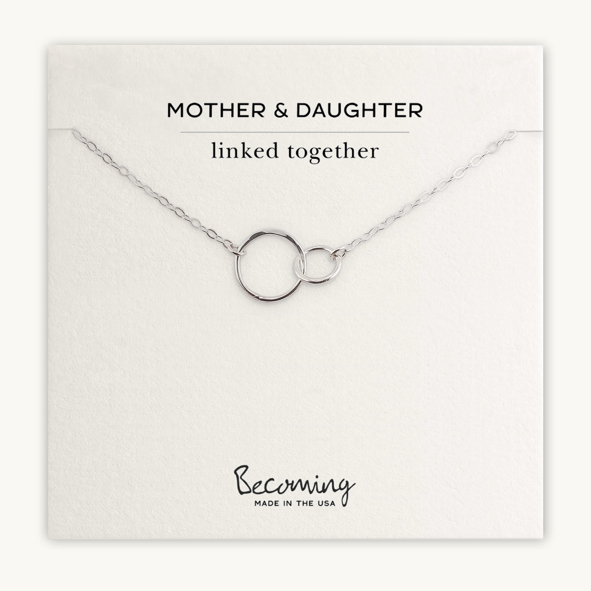 Mother &amp; Daughter Necklace - Linked Circles