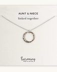 Aunt & Niece Necklace - Double Circles