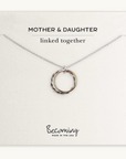Mother & Daughter Necklace - Double Circles