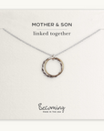 Mother & Son Necklace - Double Circles