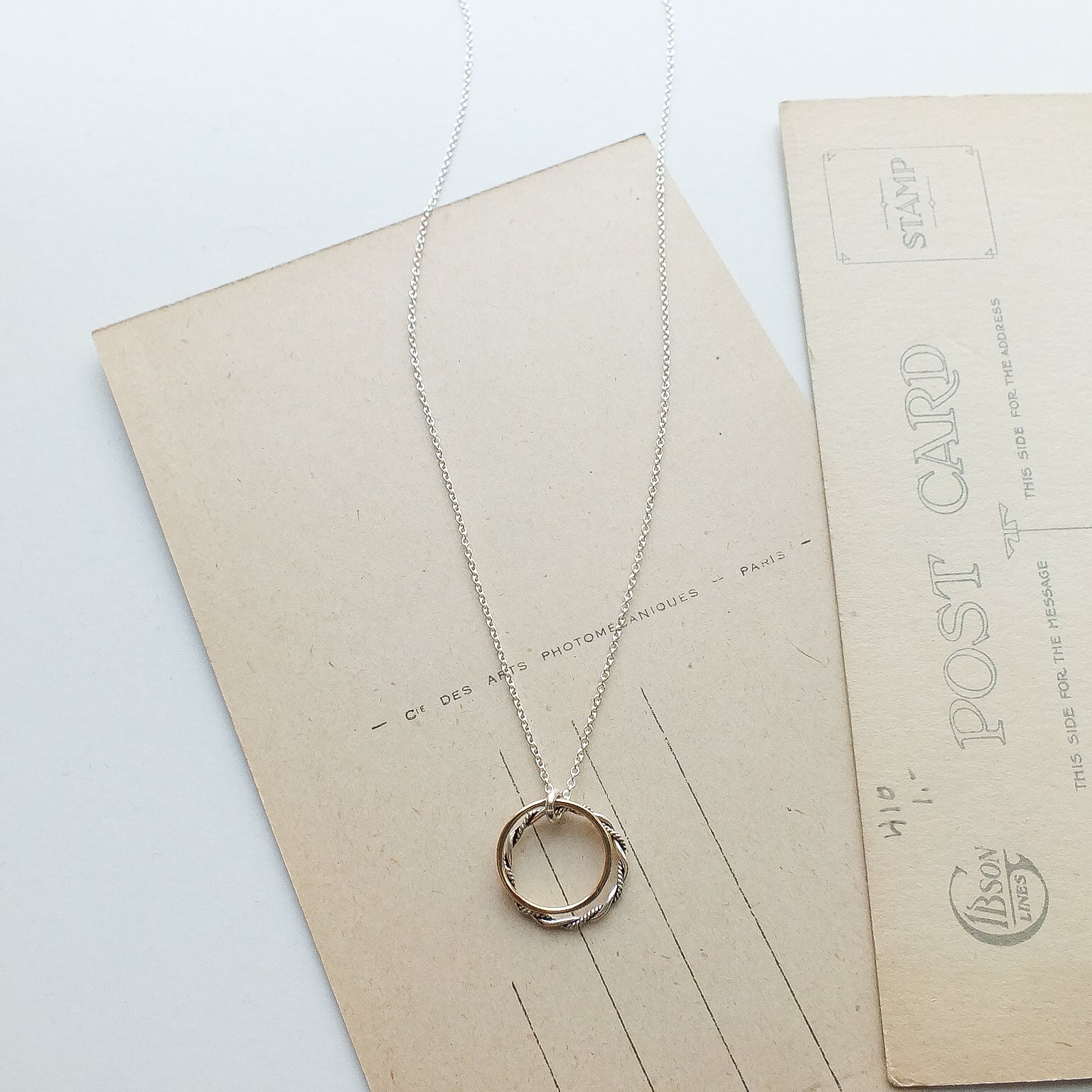 Mother &amp; Son Necklace - Double Circles