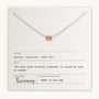 The Friends Beads Necklace, a delicate gold piece adorned with a small pendant, is elegantly presented on a card that features Caroline Norton's quote, "We have been friends together in sunshine and in shade." Offered by Becoming Jewelry, this makes a meaningful gift for your dearest friends.