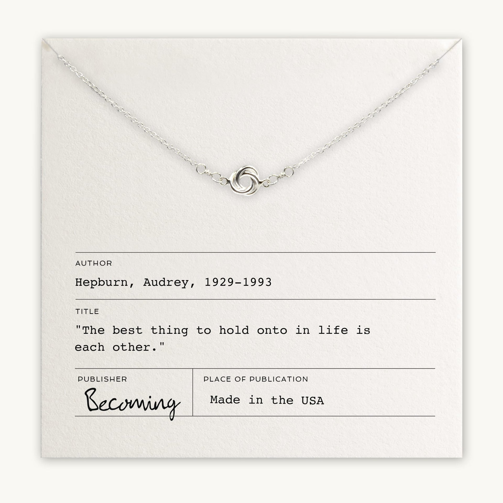 Knot Necklace Love Always Jewelry Love Knot Necklace- Strongest Mom Love Always – Gift Wrapped main image 2