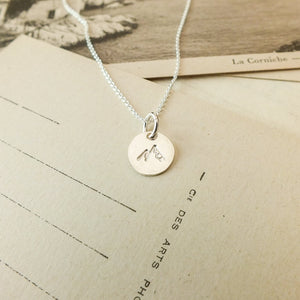 Mountain Tiny Round Necklace