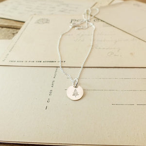 Tree Tiny Round Necklace